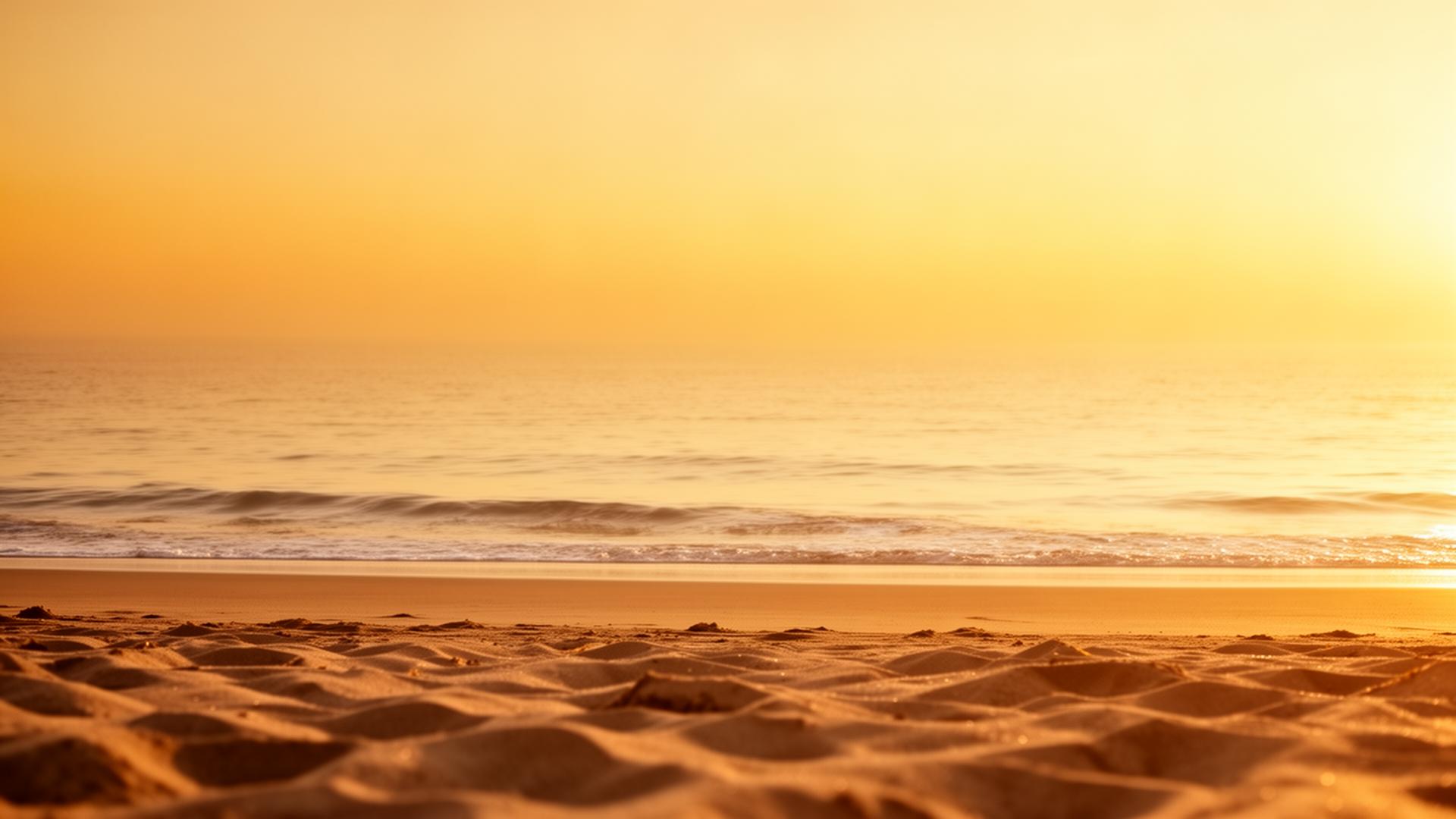 Golden hour beach